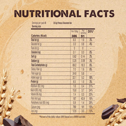 ألواح حبوب نستله فيتنس بالشوكولاتة، 6 × 23.5 غرام
