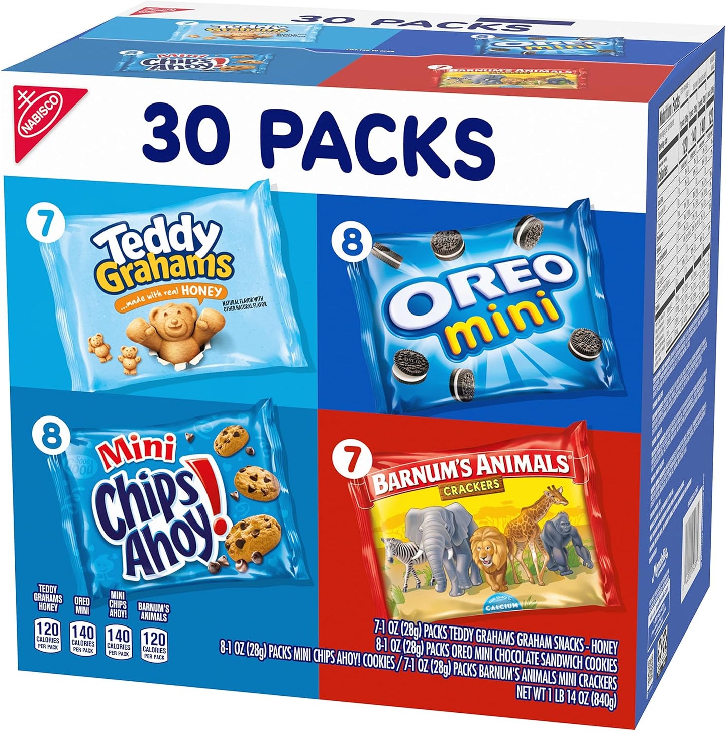 Nabisco Team Favorites Variety Pack 30 Snack Packs