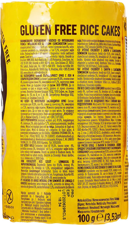 Benlian brown rice cakes flax & sunflower, 100 gm