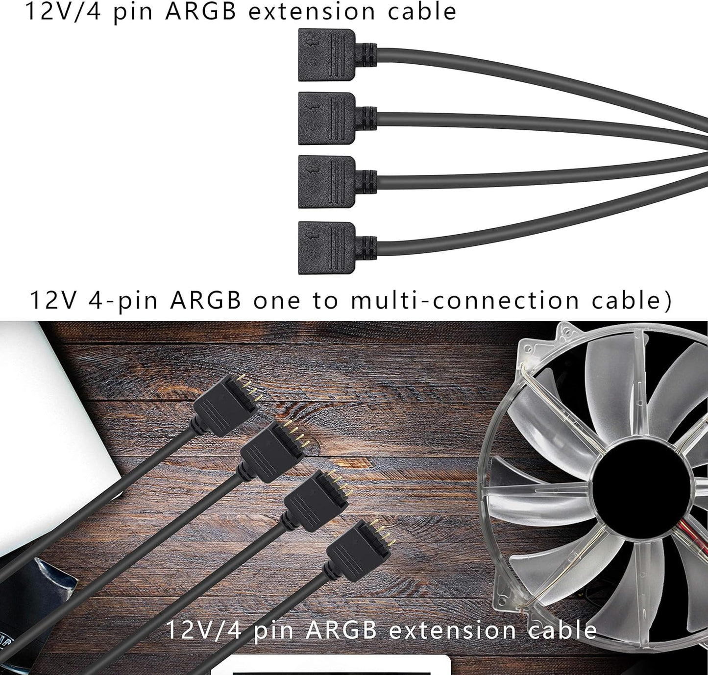 Azonee RGB Splitter Extension Cable 2Pack