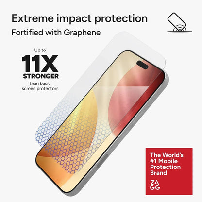 ZAGG XTR5 Tempered Glass Screen Protector for iPhone 17 Pro Max