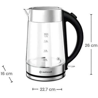 Nutricok GLASS KETTLE 1.7L