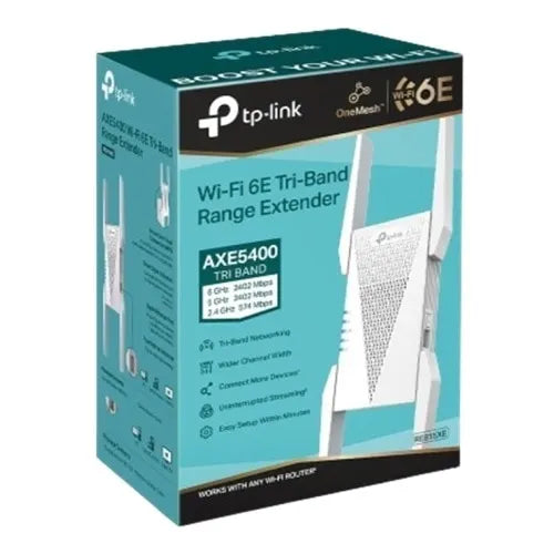 TP-Link AXE5400 Mesh Wi-Fi 6E Range Extender, White (RE815XE)