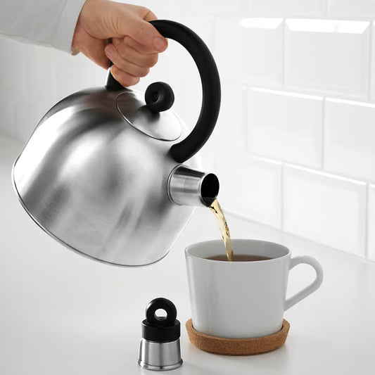 Kettle, stainless steel/black, 2 l